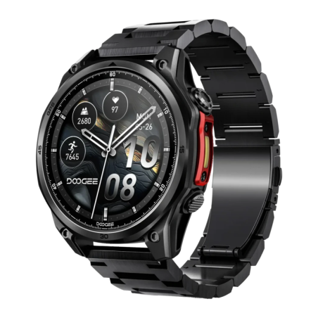 Doogee Anywise W1 Pro Noir GPS double bande Appels Bluetooth 18 jours +170 sports 5ATM Montre connectée