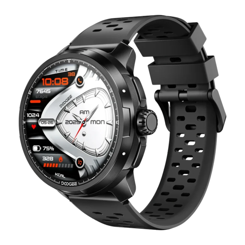 Doogee Anymoving M1 Noir 1,5 pouces AMOLED GPS double bande 20 jours +170 sports 5ATM Montre connectée