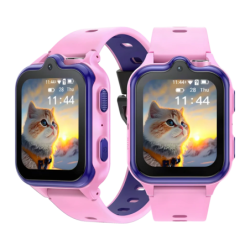 Doogee Anyscene S3 4G Rose 1,72 pouces GPS Appels 5 jours IP68 Montre connectée pour enfants