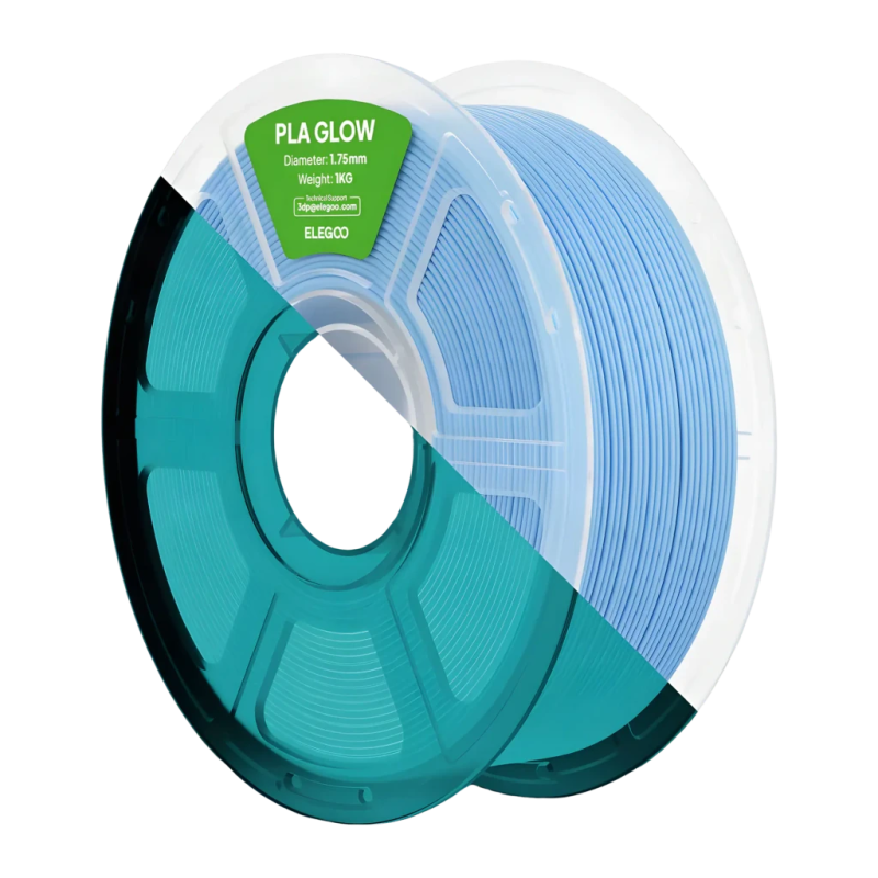 Filament pour imprimante 3D ELEGOO PLA Glow Bleu 1.75mm 1KG Brille dans le noir