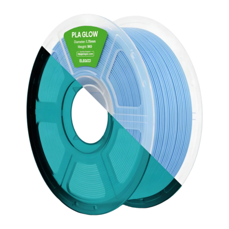 Filament pour imprimante 3D ELEGOO PLA Glow Bleu 1.75mm 1KG Brille dans le noir
