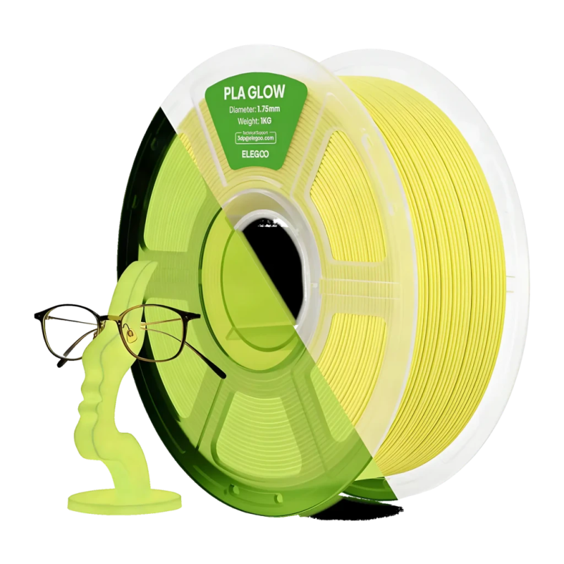 Filament pour imprimante 3D Elegoo PLA Glow Jaune 1.75mm 1KG