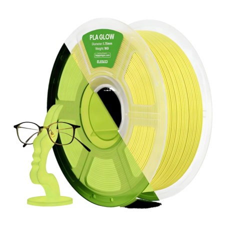 Filament pour imprimante 3D Elegoo PLA Glow Jaune 1.75mm 1KG