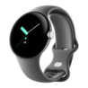 Google Pixel Watch LTE 41 mm, argenté brillant, ECG, NFC, bracelet Gris Charbon
