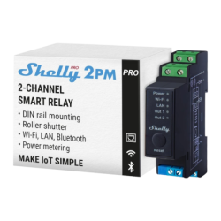 Relais Shelly Pro 2PM Mesure de consommation WiFi 16A
