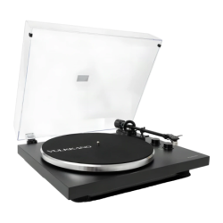 Vulkkano TD10 Noir entraînement par courroie 33/45 rpm Bluetooth préamplificateur Platine vinyle