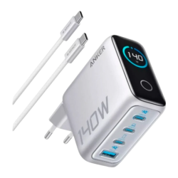 Chargeur Anker GaN 140W 1x USB-A + 3x USB-C Gris 4 Ports