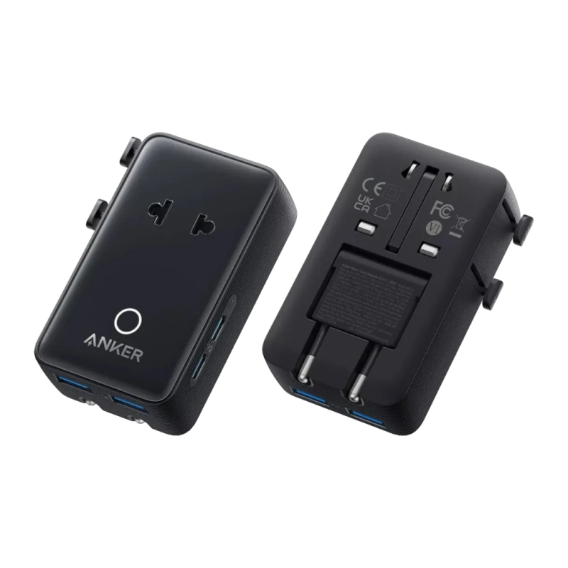 Anker Nano 5 en 1 Noir 20W 2x USB-C + USB-A + 1x AC Adaptateur de voyage