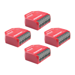 Relais intelligent Shelly 1PM Gen4 Pack 4 unités Rouge Mesure de consommation
