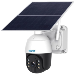 Escam QF724 Blanc 4G Solaire Caméra de surveillance