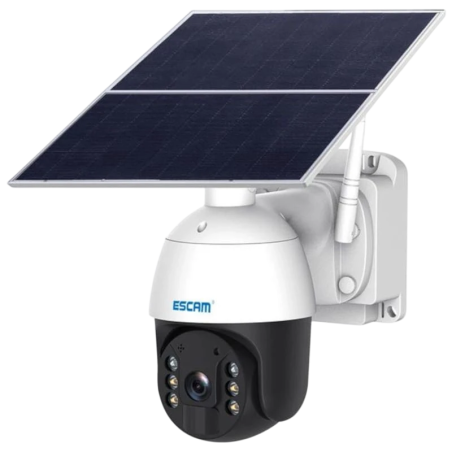 Escam QF724 Blanc 4G Solaire Caméra de surveillance