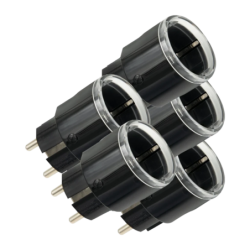 Shelly Plug S Gen3 Noir Pack ×5 Matter 12A mesure de consommation WiFi Bluetooth Prise intelligente