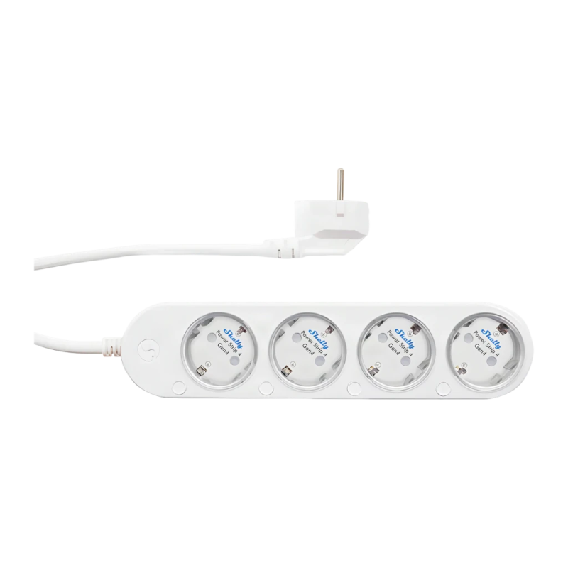 Multiprise intelligente Shelly Power Strip 4 Gen4 Blanc Protection surcharges WiFi 16A