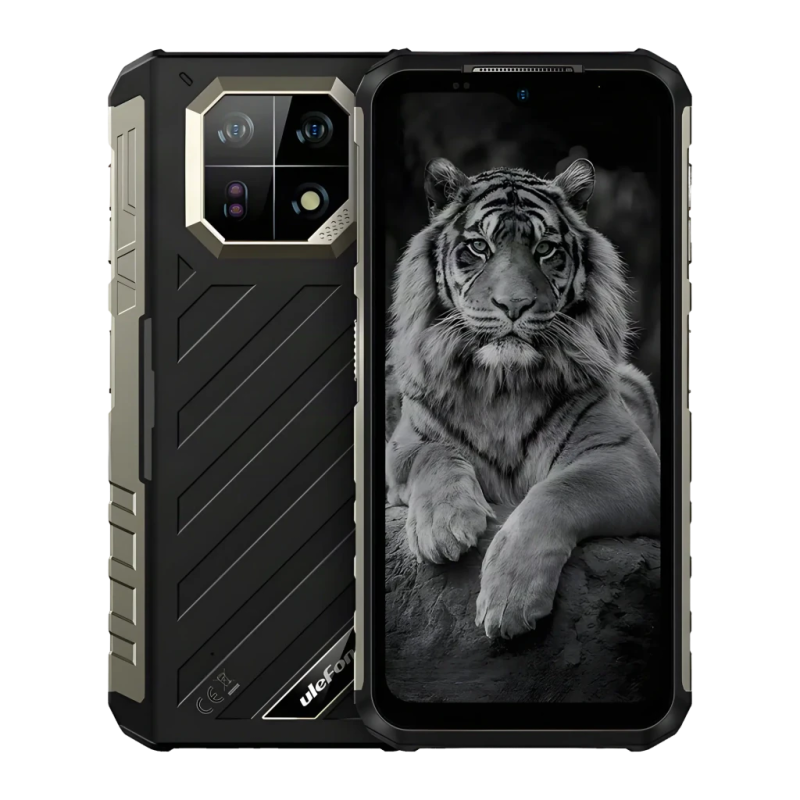 Ulefone Armor 22 Pro 8GB/128GB Noir Rugged avec vision nocturne IP68/IP69K 6,58 pouces IPS 120Hz 64MP 6600mAh 33W NFC