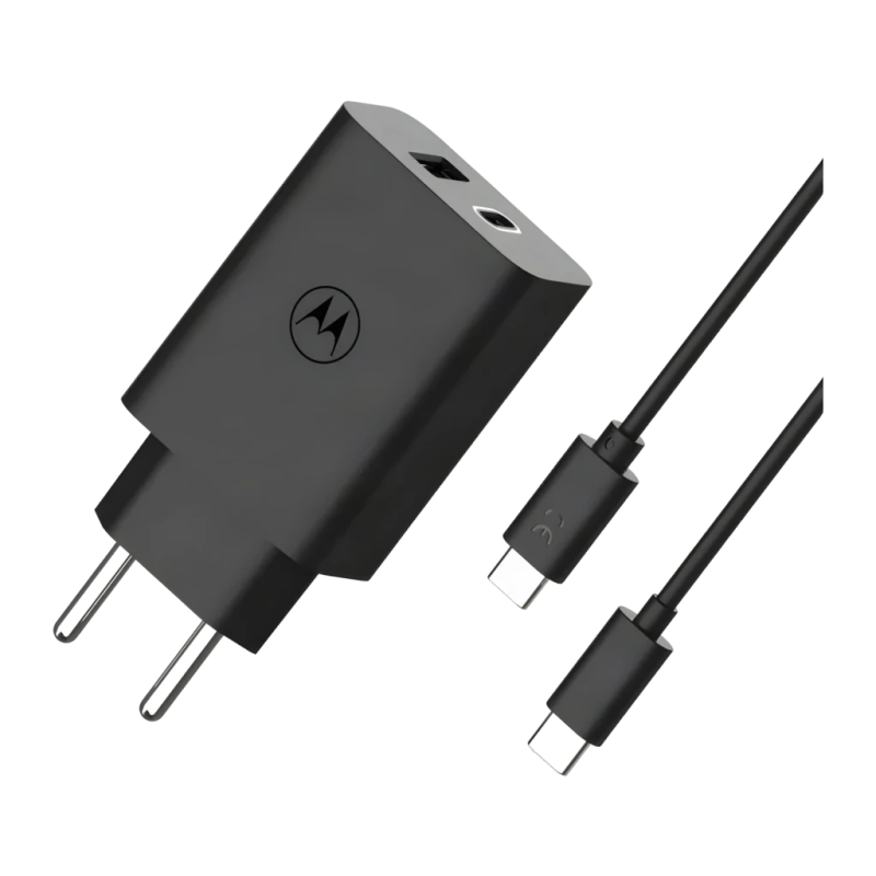 Chargeur pour appareils mobiles Motorola TurboPower 50W Duo Noir USB-A + USB-C