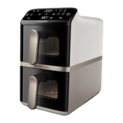 Philips 4000 Series NA462/80 Double panier 10L 2750W 6 programmes écran tactile Friteuse à air