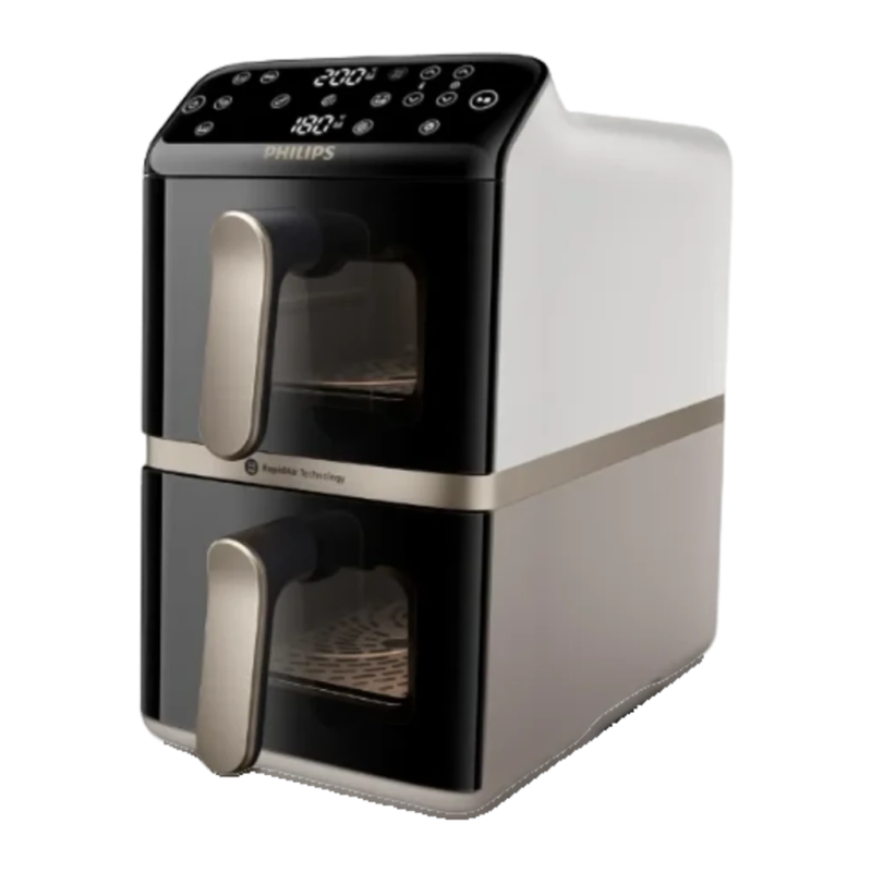Philips 4000 Series NA462/80 Double panier 10L 2750W 6 programmes écran tactile Friteuse à air