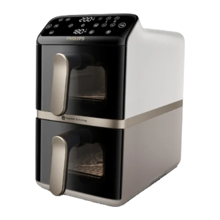 Philips 4000 Series NA462/80 Double panier 10L 2750W 6 programmes écran tactile Friteuse à air