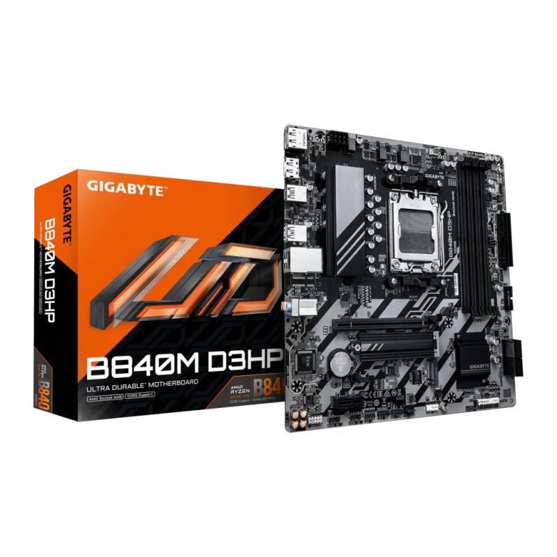Gigabyte B840M D3HP AMD B840 AM5 DDR5 mATX Sans WiFi 2 emplacements M.2 Carte mère