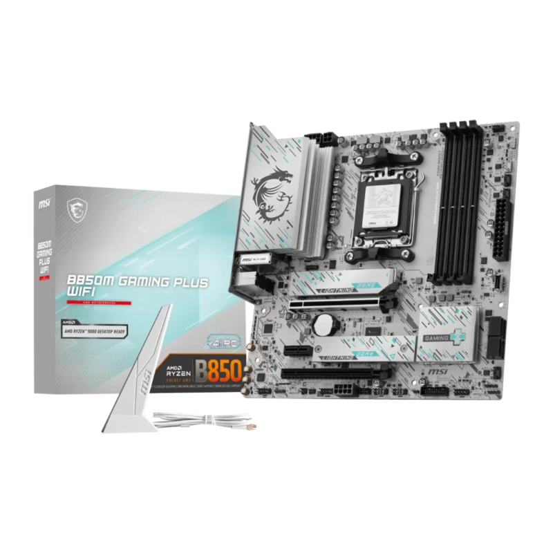 MSI B850M Gaming Plus WiFi 6E AMD B850 AM5 DDR5 mATX 3 emplacements M.2 Carte mère