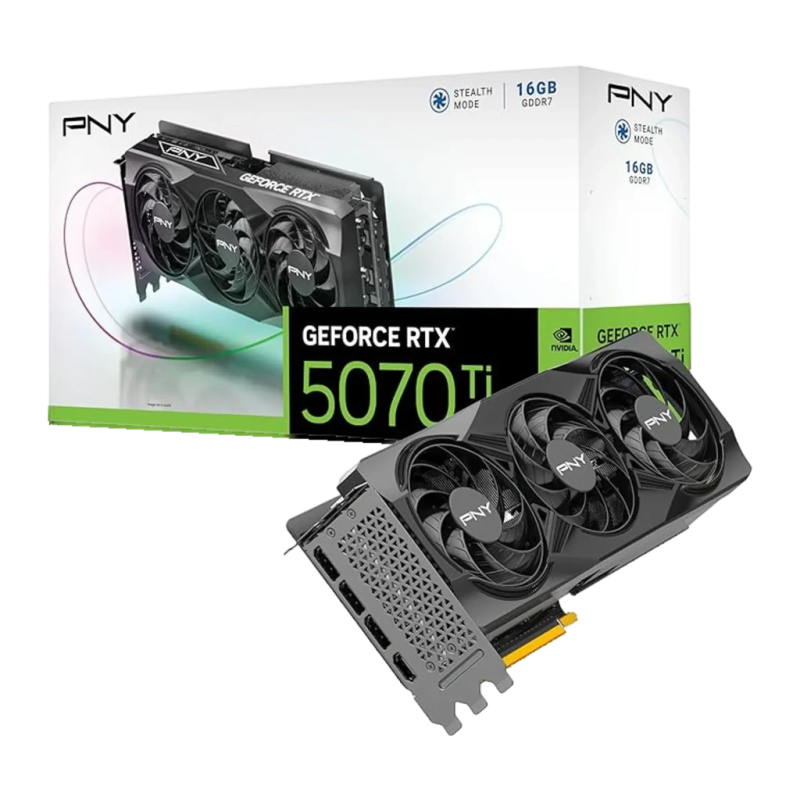PNY GeForce RTX 5070 Ti Triple Fan 16GB GDDR7 Carte graphique