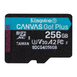 Kingston Canvas Go! Plus 256GB 200MB/s U3 V30 A2 Carte microSD