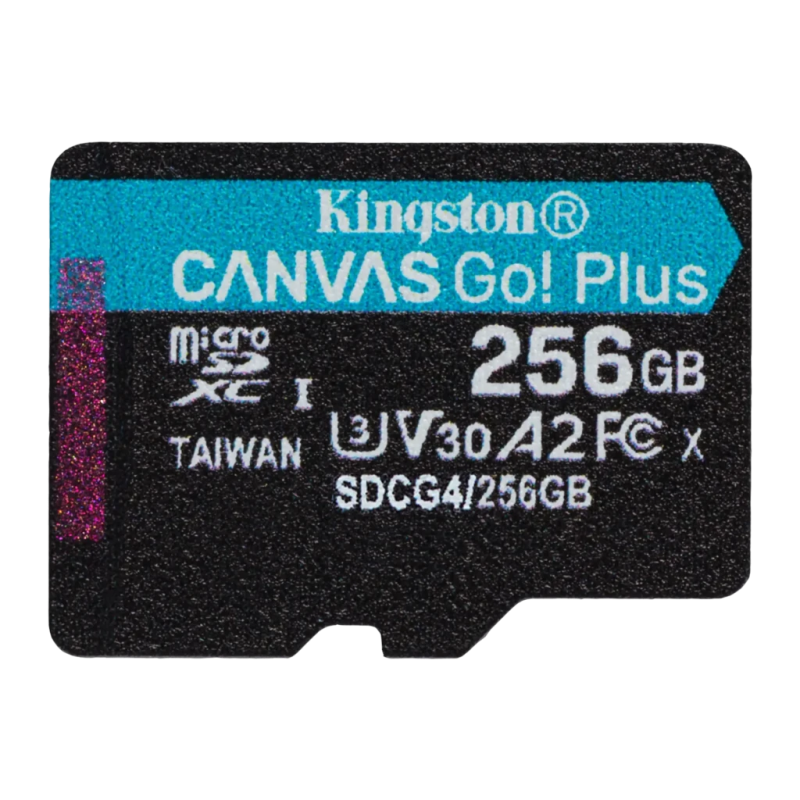 Kingston Canvas Go! Plus 256GB 200MB/s U3 V30 A2 Carte microSD
