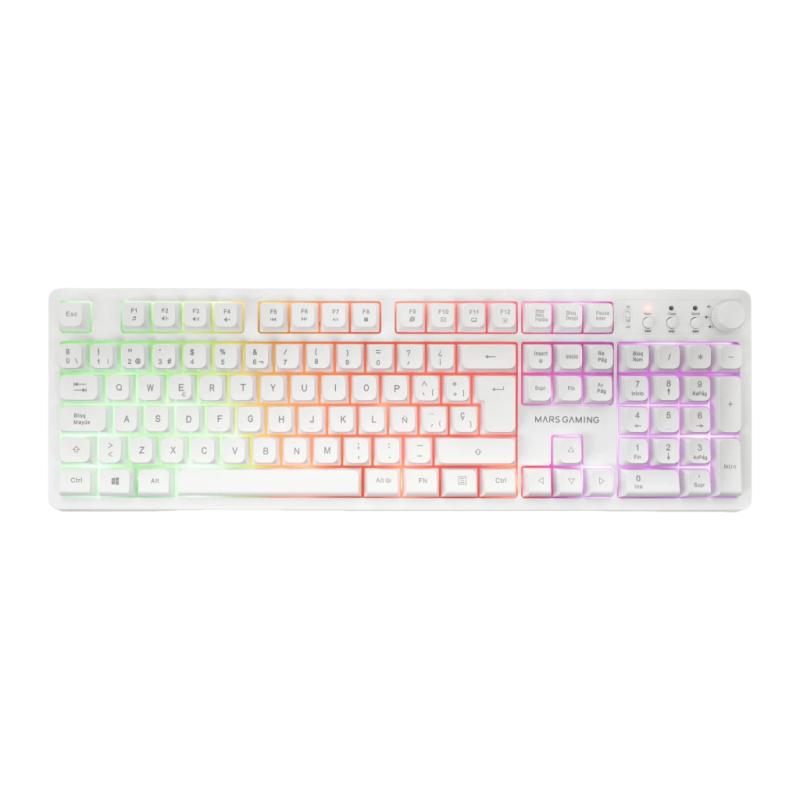 Mars Gaming MCPWXWES RF 2,4GHz à membrane RGB espagnol Clavier et souris sans fil