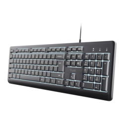 Trust Primo Éclairé Espagnol Clavier silencieux