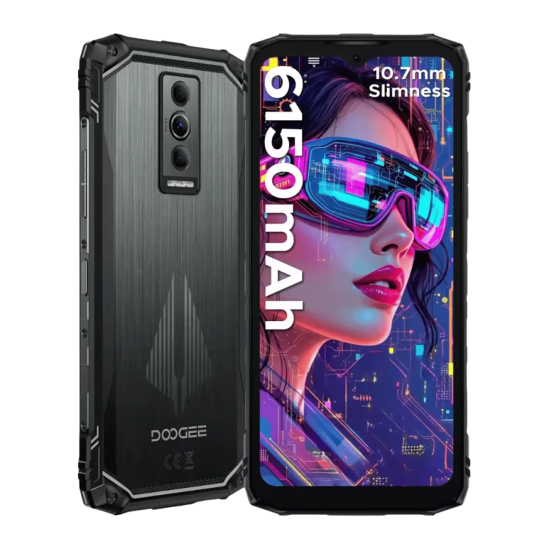 Doogee Blade 10 Pro Energy 3GB/128GB Noir Rugged IP68/IP69K 6,56 pouces IPS 90Hz 50MP 6150mAh 18W NFC