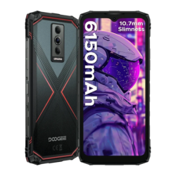 Doogee Blade 10 Pro Energy 3GB/128GB Rouge Rugged IP68/IP69K 6,56 pouces IPS 90Hz 50MP 6150mAh 18W NFC