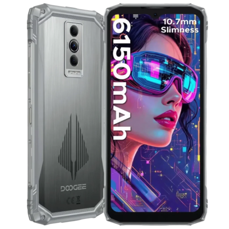 Doogee Blade 10 Pro Energy 3GB/128GB Argent Rugged IP68/IP69K 6,56 pouces IPS 90Hz 50MP 6150mAh 18W NFC