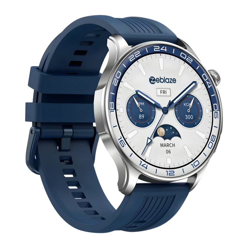 Zeblaze Btalk 4 Pro Bleu 1,43 pouces AMOLED Appels Bluetooth Fréquence cardiaque SpO2 14 jours IP68 Smartwatch