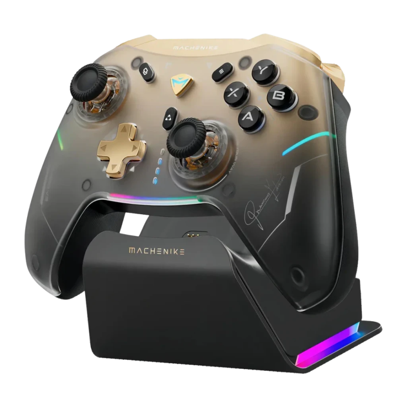 Machenike G5 Pro V2 Noir Bluetooth 5.0 + 2.4G PC/Switch/Android/iOS effet Hall vibration 600mAh RGB Manette sans fil