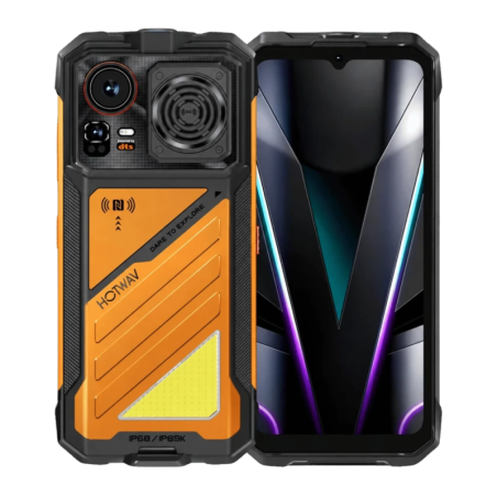Hotwav Hyper 8E 6GB/128GB Orange IP68/IP69K MIL-STD-810H 6,75 pouces 120Hz 48MP 15100mAh 38W NFC