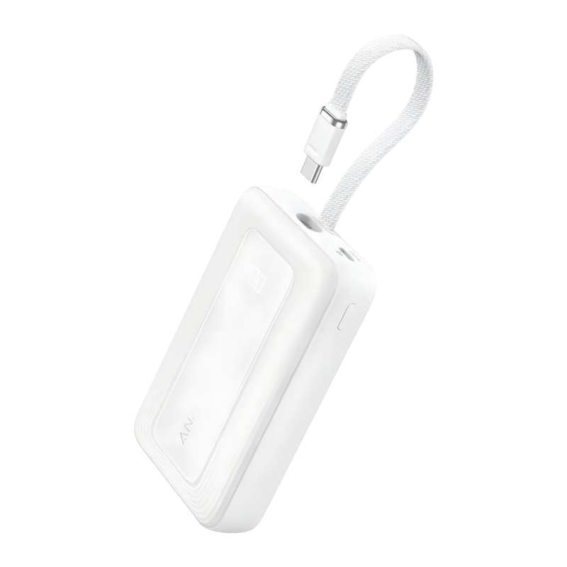 Anker Zolo Blanc avec câble rétractable 20000mAh 30W Power Bank