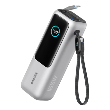Anker Laptop Argent avec câble intégré 25000mAh 165W USB-C Power Bank