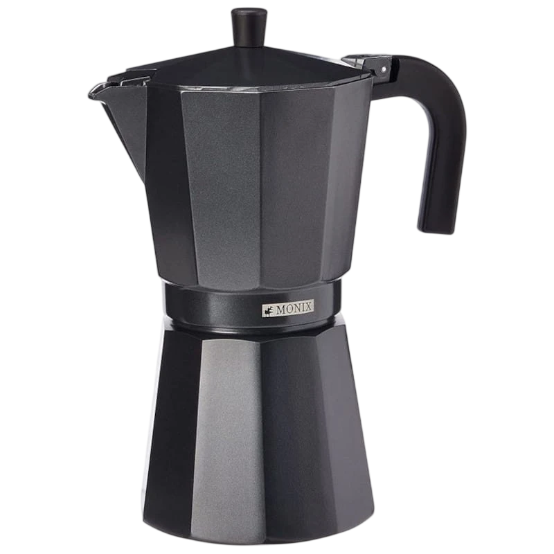 Monix Noir M640012 12 Tasses Noire Cafetière italienne