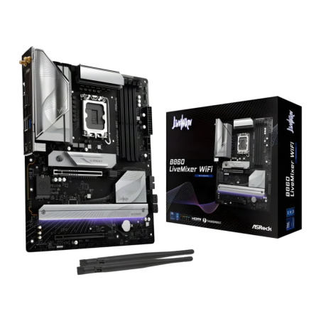 ASRock B860 LiveMixer WiFi Intel B860 LGA 1851 DDR5 ATX 3 emplacements M.2 Carte mère