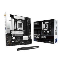 ASRock B860M Rock WiFi Intel B860 LGA1851 DDR5 mATX WiFi 6E 2 emplacements M.2 Carte mère
