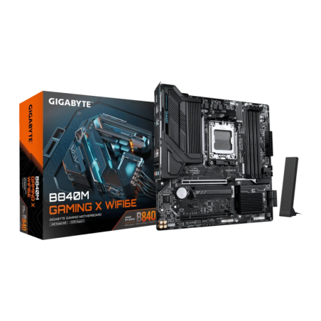 Gigabyte B840M Gaming X WIFI6E B840 AM5 DDR5 mATX WiFi 6E 2 emplacements M.2 Carte mère