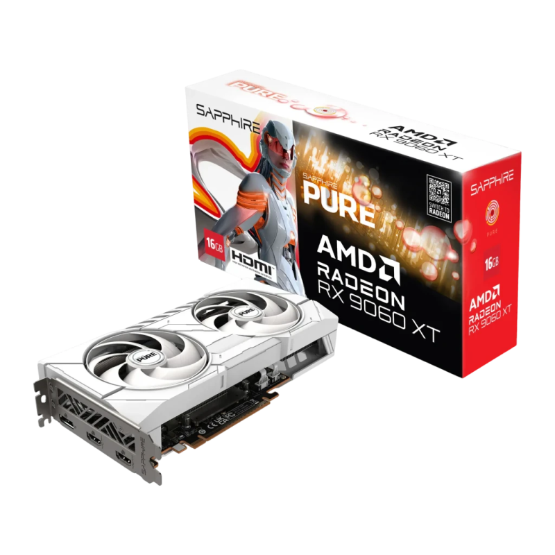 Sapphire Pure Radeon RX 9060 XT OC 16GB GDDR6 Carte graphique
