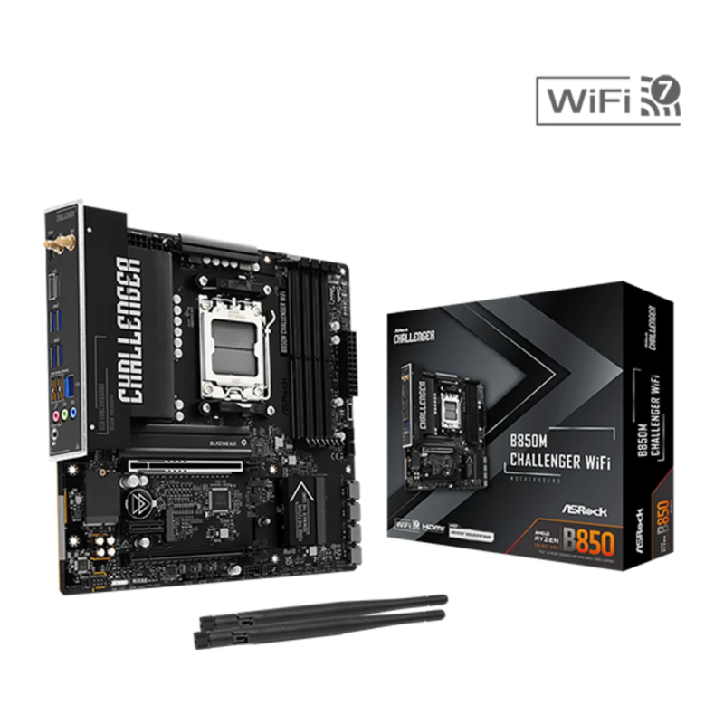 ASRock B850M Challenger WiFi B850 AM5 DDR5 mATX WiFi 7 Carte mère