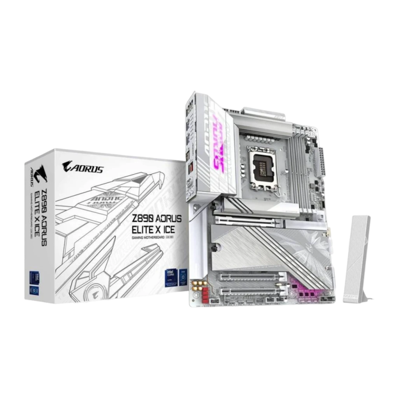 Gigabyte Z890 AORUS Elite X ICE Intel Z890 LGA1851 DDR5 ATX WiFi 7 2,5G Ethernet 5 emplacements M.2 Carte mère