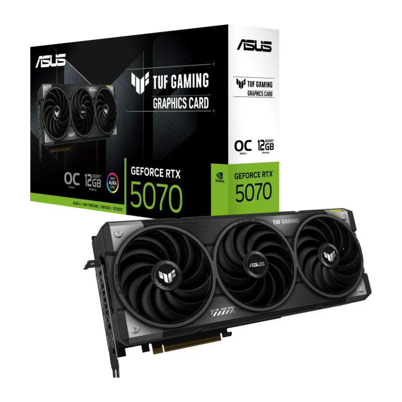 ASUS TUF Gaming GeForce RTX 5070 OC 12GB GDDR7 3 ventilateurs Carte graphique