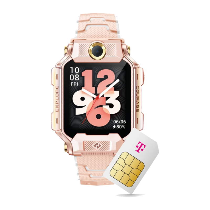 Imoo Watch Phone X10 4G Rose 1,6 pouces OLED GPS IP68