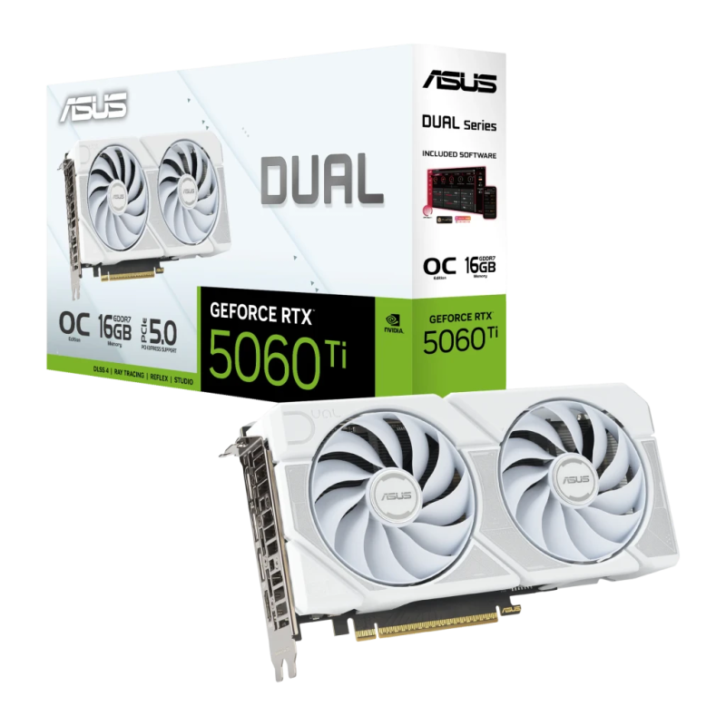 ASUS Dual GeForce RTX 5060 Ti OC 16GB GDDR7 2 ventilateurs HDMI 2.1 Carte graphique