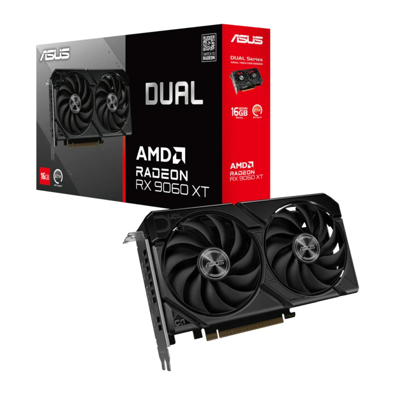 Carte graphique ASUS Dual Radeon RX 9060 XT 16 Go GDDR6 Noir