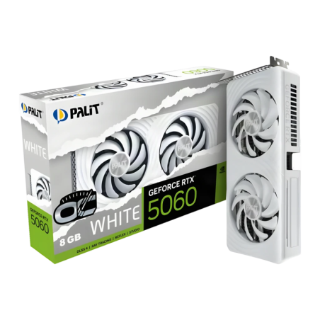 Palit GeForce RTX 5060 OC Blanc 8GB GDDR7 Carte graphique