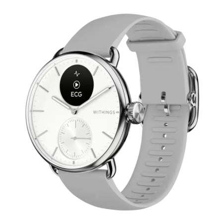 Withings ScanWatch 2 38 mm Blanc 0,63 pouces OLED FC SpO2 Altimètre 30 jours 5ATM Smartwatch